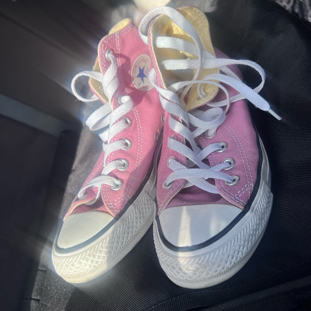 Converse Pink Canvas High-Tops
